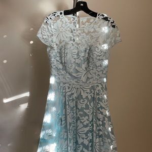 Ted Baker London blue lace midi dress size M